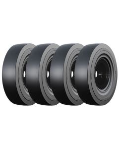 Solid Skidsteer Tires & Wheels Set | 12-16.5 Sentry x4