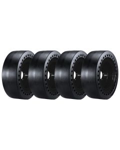 Solid Skidsteer Tires & Wheels Set | 10-16.5 Sentry OD