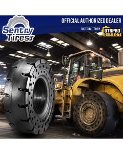 20.5x25 Sentry Tire Solid Loader Tires (2 Tires) NO FLATS NO DOWNTIME 20.5-25