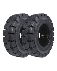 Heavy-Duty 8.25-16 MD Solid Tire Set with Steel Wheels