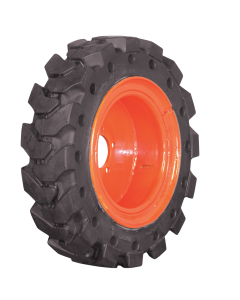 10-16.5 Sentry Tire Dureaco V2D Tread Skidsteer Solid Pneumatic Tire and Wheel (30x10-16)